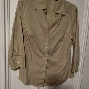 Ann Taylor light green cotton blend top size 10